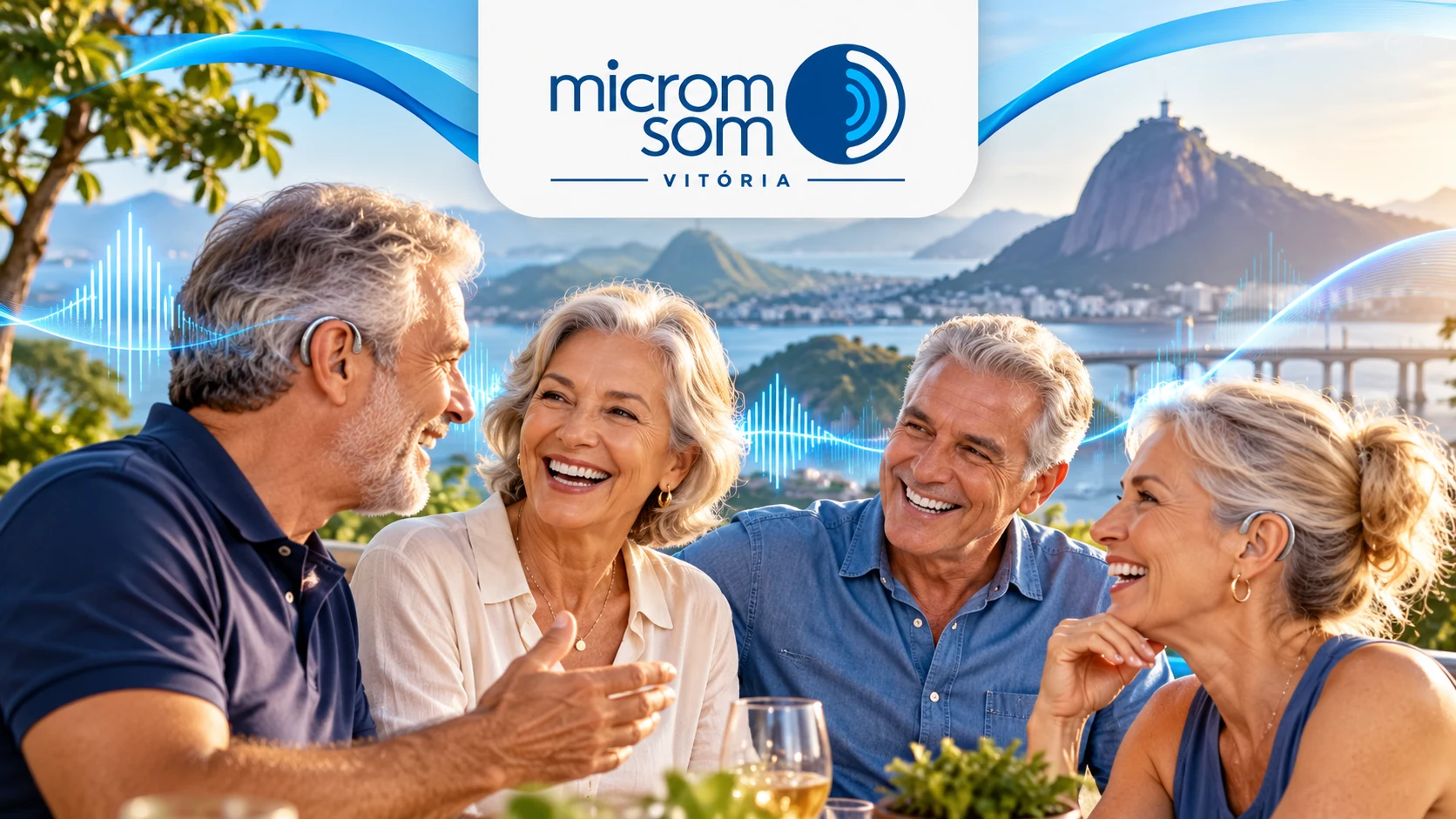 Amigos conversando em campanha Microsom Vitória